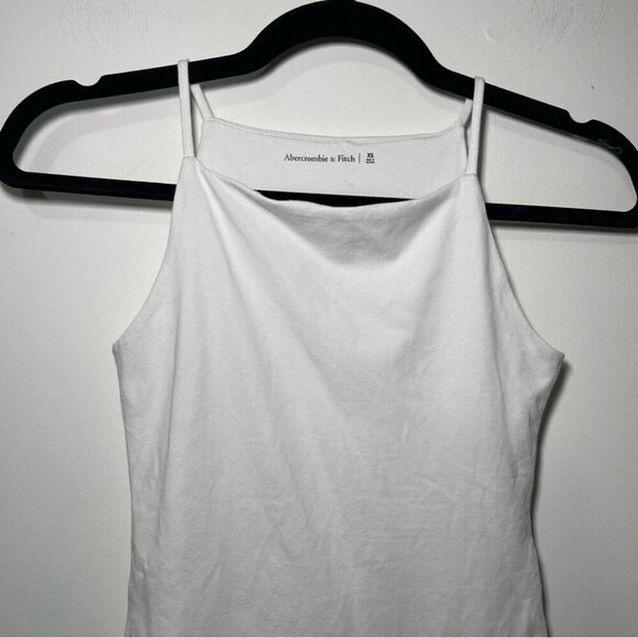 Abercombie & Fitch Women White one pieve high square neck casual bodysuit in XS - Picture 2 of 6